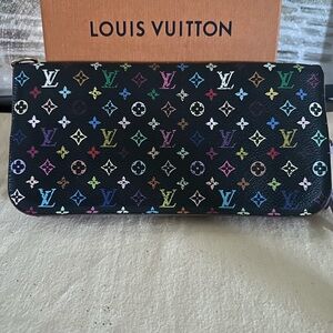 EUC LOUIS VUITTON MULTICOLOR PORTEFEULLE ANSORITTO LONG WALLET